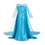 2024 New Elsa Dress Girls Halloween Cosplay Costume Princess Dresses for Kids Ch