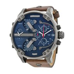 FENKOO Hommes Montre Militaire Montre Bracelet Montre Décontractée Quartz Cuir Bande Luxe Marron