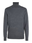 Calvin Klein Superior Wool Turtle Neck Grå