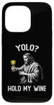 Coque pour iPhone 13 Pro YOLO Hold My Wine Funny Jesus Easter JK BRB Ressurection