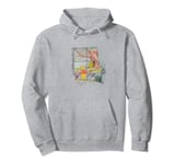 Disney Winnie The Pooh Piglet And Pooh Window Sketch Pullover Hoodie