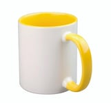 Craftelier - Tasse en céramique avec poignée pour sublimation - Résultats permanents | Passe au lave-vaisselle et au micro-ondes | Capacité : 350 ml - Dimensions : 8 x 9,5 cm | Couleur blanche avec