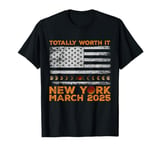 Astronomy Earth Moon Lunar Eclipse March 2025 New York T-Shirt