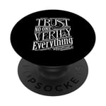 Zero Trust | Trust no one, verify everything | IT Security PopSockets Swappable PopGrip