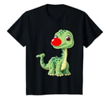 Youth Retro Red Cute Dinosaur Nose Funny Day Kid 2024 T-Shirt