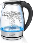 Enocos Electric Kettle, 2.0L Glass Kettles with Blue LED, 2300W W54