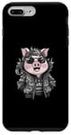 Coque pour iPhone 7 Plus/8 Plus Cochon kawaii de dessin animé avec une tenue de dragon cool