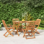 Ensemble Table et Chaise de Jardin Ensemble de salle à manger de jardin 5 pcs Bois d'acacia solide 52358