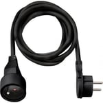 BRENNENSTUHL Rallonge electrique 5m avec fiche plate -cable H05VV-F 3G1.5. IP20-. Noir