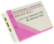 Kompatibelt med Nokia 3300, 3.6V (3.7V), 1000 mAh