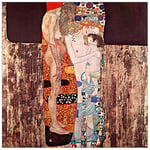 ArtPlaza Klimt Gustav-The Three Ages of a Woman Panneaux Decoratifs, Bois MDF, Multicolore, 100x100 Cm