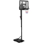 Sportnow - Panier de basket sur pied hauteur réglable 2,35-3,05 m - roulettes, base de lestage - acier pe noir