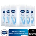 Vaseline Intensive Care Body Lotion, Advanced Repair, 6 Pack, 400ml