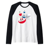 Subbuteo Red Vs Blue On The Ball Football Game Raglan Baseball Tee