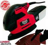 Lumberjack Detail Mouse Sander Palm 220w with Dust Box & Sanding Sheets 240V 