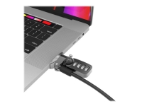 Compulocks Ledge Lock Adapter for MacBook Pro 16 (2019) with Combination Cable Lock - Adapter för säkerhetslåsurtag - silver - med kombinerat kabellås - för Apple MacBook Pro 16 (Late 2019)