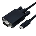 ROLINE Câble adaptateur USB C vers VGA I Résolution Full HD 1080p 60 Hz I noir, 2m