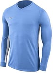 NIKE Men's Nike Dry Tiempo Premier Football Jersey Long Sleeved T shirt, University Blue/University Blue/White/(White), L