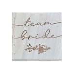 Wooden Guest Book Team Bride Hen Party Floral Wedding Memories Photo Book Gift