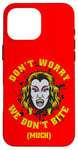 Coque pour iPhone 16 Pro Max Graphique Vampire Horror We Don't Bite Much Blood