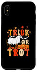 Coque pour iPhone XS Max Trick or Trot Citrouille d'Halloween amusante et cheval fantôme mignon