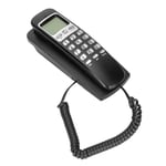 (Black)Corded Landline Telephone Wired Wall Phone Desk House Landline With