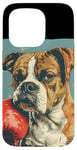 Coque pour iPhone 15 Pro Boxer de sport amusant pour les amateurs de boxe et les chiens