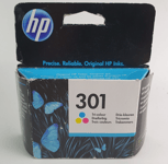 Genuine Original HP 301 Tri-Colour Ink Cartridge CH562E Warranty Expired 02/2023