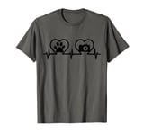 Dog Heart Heartbeat Camera Photographer Photography Lover T-Shirt