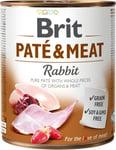 Brit Food Brit Paté &Amp  Kött Med Kanin För Hundar 800G