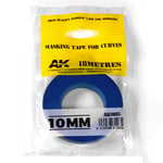 AK Interactive 9185 10mm Blue Masking Tape for Curves - Model Painting 18m Long