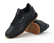 Reebok Classic Leather Gum Sole - 49800 - Mens Trainers - Black/gum - Brand