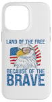 Coque pour iPhone 14 Pro Max USA Eagle Land of the Free à cause du courageux 4 juillet