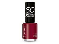 Rimmel 60 Seconds Supershine, Burgundisk, Its The Cherry On Top, Färgande, Ultraglansig, 240 H, Butyl Acetate, Ethyl Acetate, Nitrocellulose, Acetyl Tributyl Citrate, Isopropyl Alcohol,...