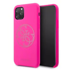 COQUE GUESS SILICONE AVEC LOGO POUR APPLE IPHONE 11 PRO ROSE FUSHIA