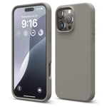 elago Compatible with iPhone 16 Pro Max Case, Premium Liquid Silicone Case, Full Body Protective Cover, Shockproof, Slim Phone Case, Anti-Scratch Soft Microfiber Lining, 6.9 inch (Medium Grey)