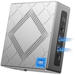 NiPoGi Mini PC 32 Go RAM DDR4, Ιntel i5-12450H (jusqu'à 4,4 GHz, 8C/12T) Mini PC WiFi 6, 1024 Go (1 to) NVME M.2 SSD Mini Ordinateur de Bureau, Triple écran 4K UHD/BT 5.2/USB 3.2 pour Le Bureau/HTPC