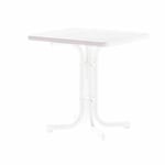 Sieger 131/W Table de Jardin Acier Blanc 70 x 70 x 72 cm