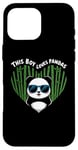 iPhone 16 Pro Max This Boy Loves Pandas Cute Panda Bear Valentines Day Case