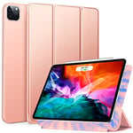 ZtotopCase Magnetic Case for iPad Pro 12.9 2022/2021/2020,Ultra Slim Strong Magnetic Back,Trifold Stand Protective Cover with Auto Wake/Sleep for iPad Pro 12.9 Inch 6th/5th/4th Gen – RoseGold