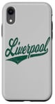 Coque pour iPhone XR Liverpool England Varsity SCRIPT Maillot de sport classique