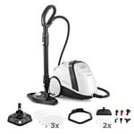 Polti Vaporetto Smart 120, Nettoyeur Vapeur avec Chaudière Haute Pression 4 Bars, Réservoir Amovible 2 Litres, Autonomie Illimitée, Chauffe en 2 Minutes, 14 Accessoires Inclus, Blanc et Noir