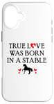 iPhone 16 Plus Barn Horse Design Horse Girls True Love Was Born in a Stable Case