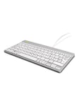 R-Go Tools R-Go Compact Break - keyboard - with integrated break indicator - AZERTY - Belgium - white Input Device - Näppäimistö - Belgialainen - Valkoinen