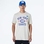 NEW YORK GIANTS New Era Cap NFL Regular T-Shirt Distressed Screenprint Team Graphic Stone Unisex