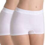 Sloggi Trosor 2P Double Comfort Shorts Vit bomull 42 Dam