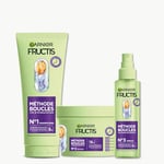 Garnier Fructis Méthode Boucles Routine Shampooing, Masque, Spray Hydratant à l'Acide Hyaluronique et beurre de Karité