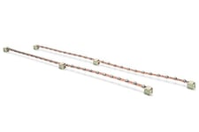 DIGITUS potential equalisation rail - 2 pieces - for 19-inch network & server racks - for mounting on the profile rails - 820 mm - incl. four earthing cables