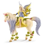 Schleich 70565 BAYALA Fée Sera avec Figurine Licorne aux Fleurs - Fée Sirène Magique et Fantastique et Jouet Licorne - Coffret de Jouets Idéal pour Les Garçons et Les Filles de 5 Ans et Plus, Multicolore, Taille unique