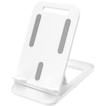 Support universel pliable pour tablette et téléphone, blanc